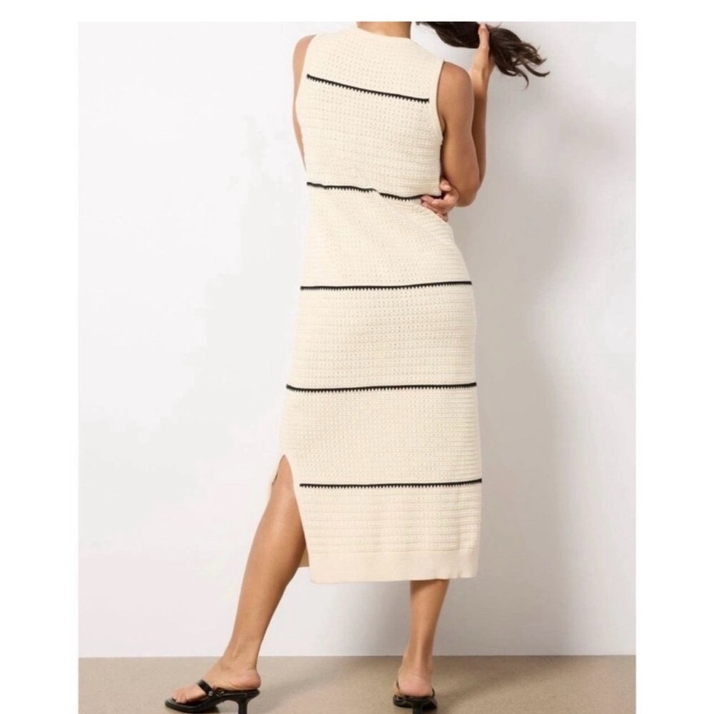 Varley Cream and Black Knit Maxi Dress - Picture 6 of 6